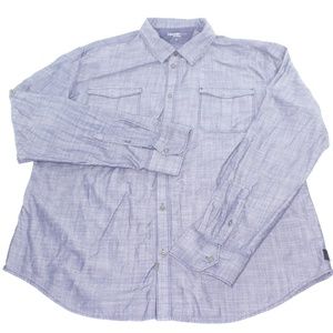 Calvin Klein Jeans Steel Gray Metal Button Shirt